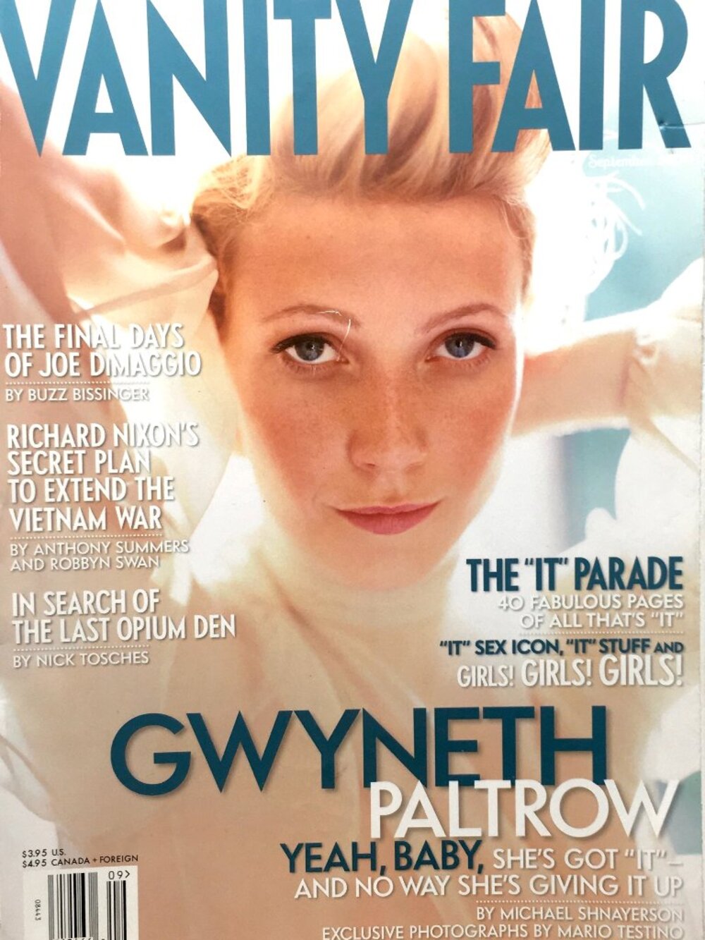 Vanity Fair magazine September 2000 Gwyneth Paltrow cover/ Joe Dimaggio